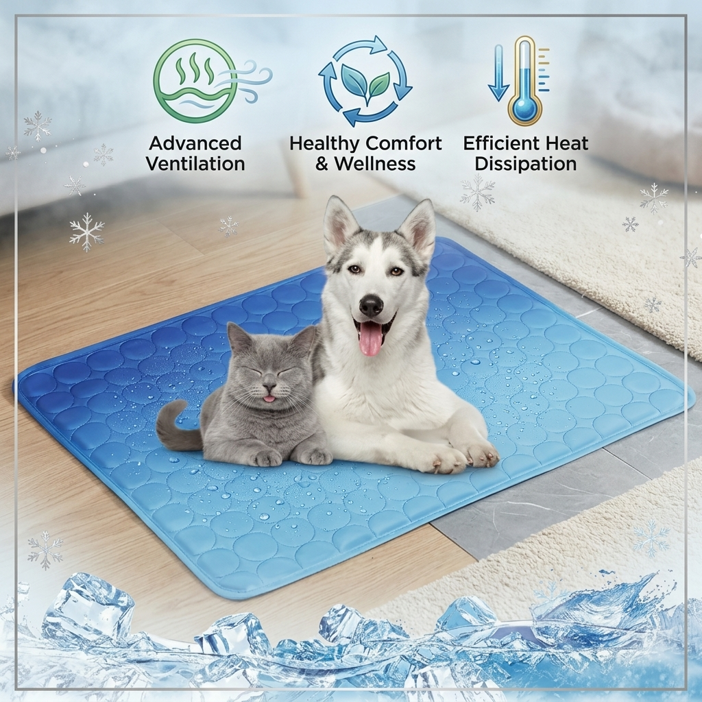 Manta Refrigerante para Mascotas - Cama Fresca de Verano, Perros y Gatos